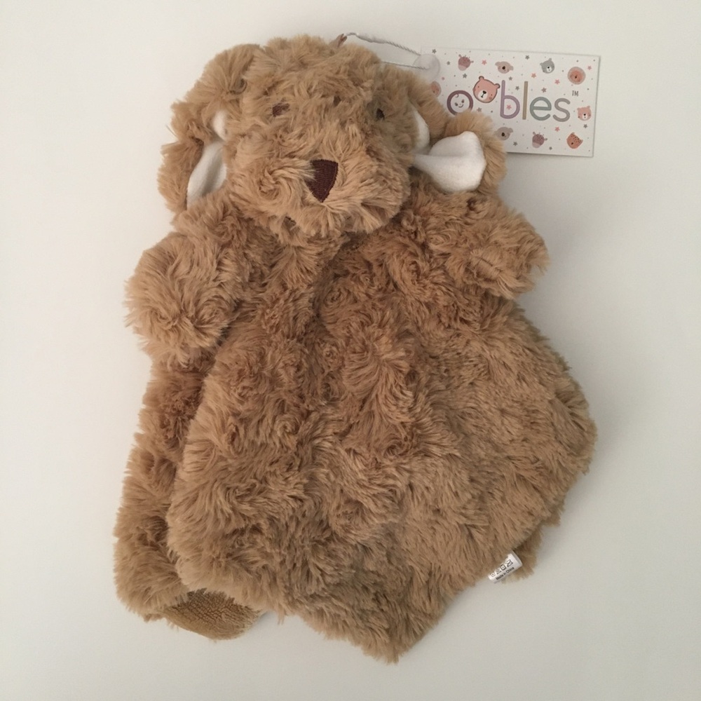NEW Oobles Lovey Brown Puppy Dog Soft Baby Toy Rattle | Danbar